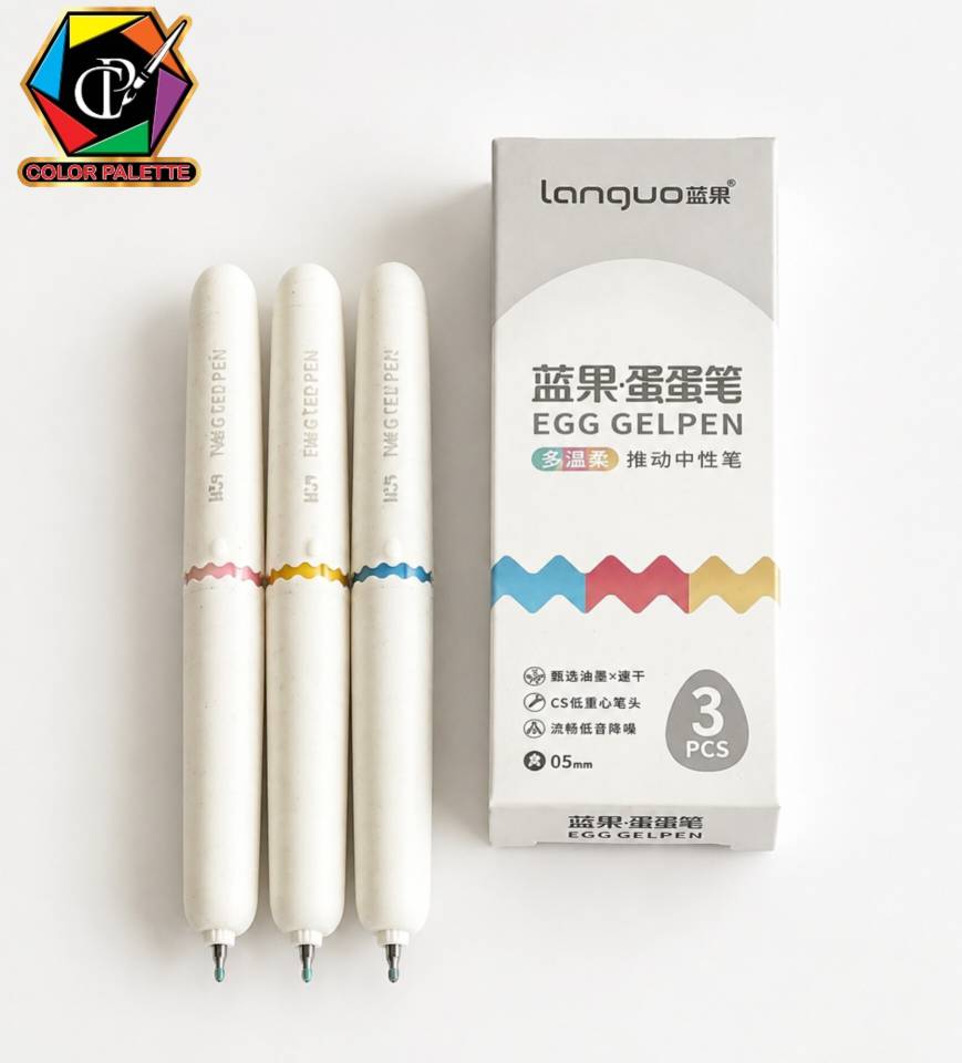 خودکار ژله‌ای رنگی  Languo مدل Egg Gel Pen نوک 0.5 میلی‌متری