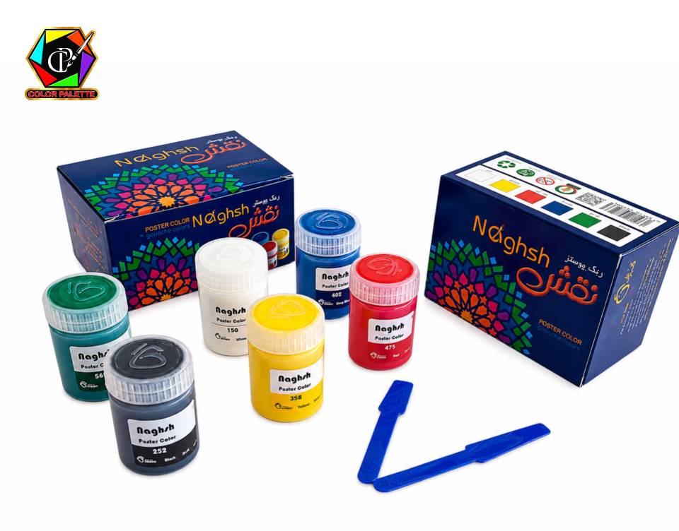 گواش ۶ رنگ نقش (Naghsh Poster Color 6 Colors)