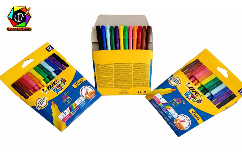 ماژیک 12 رنگ بیک مدل Kids Viso (قابل شستشو) ‌