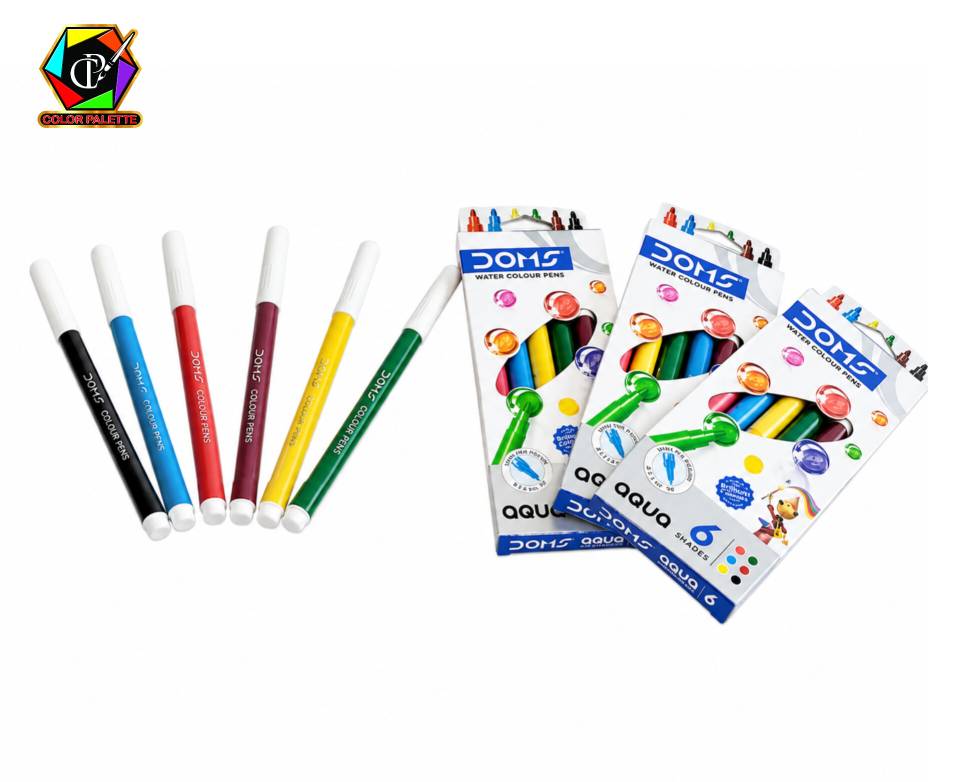 ماژیک آبرنگی 6 رنگ DOMS Aqua Water Colour Pens – کد 8435