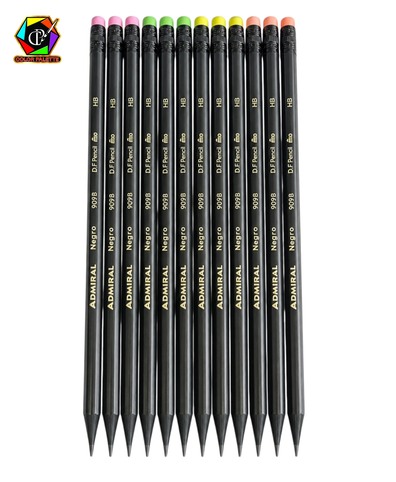 مداد مشکی پاک‌کن‌دار ادمیرال مدل Negro کد 909B