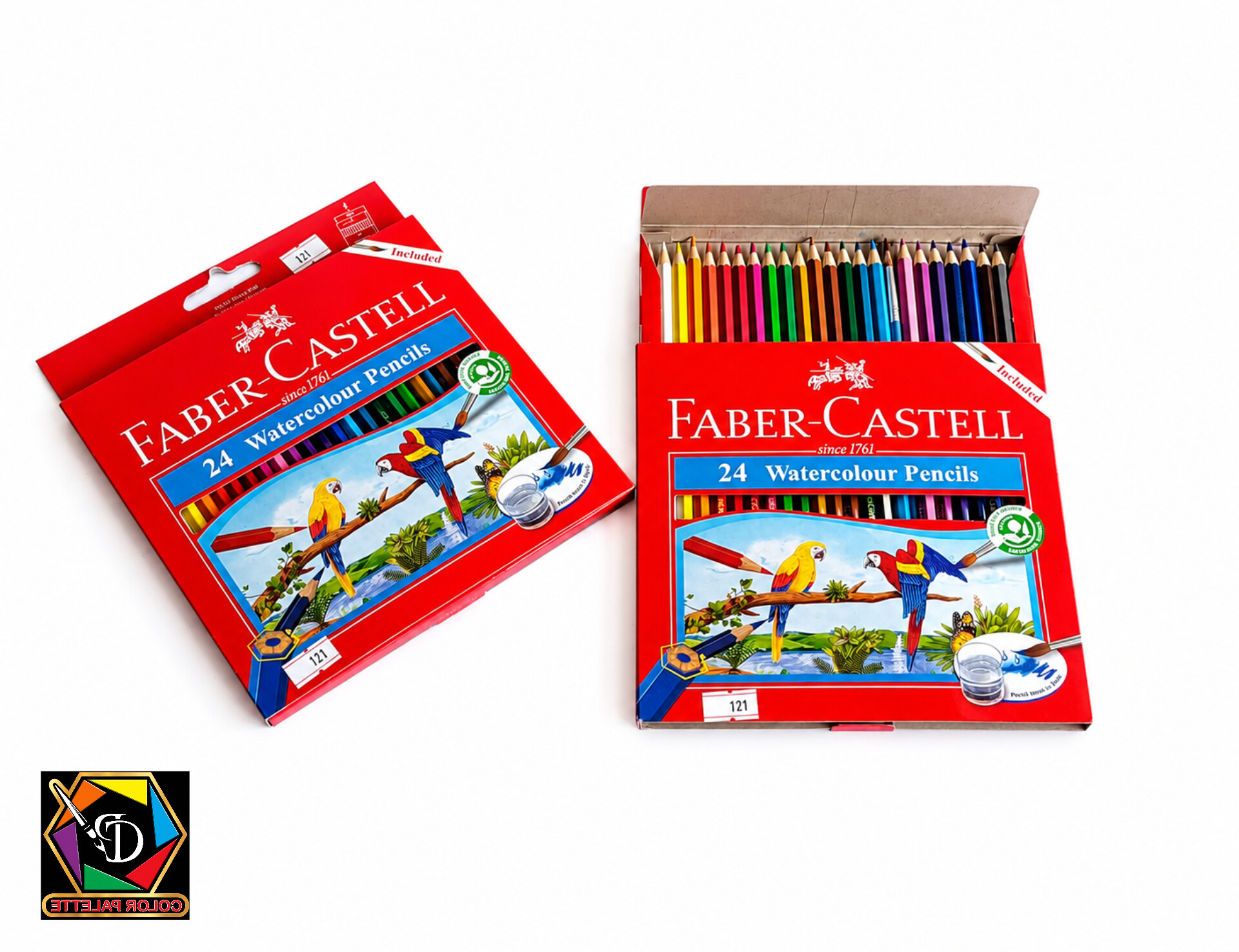 مداد رنگی آبرنگی ۲۴ رنگ فابر کاستل مدل Watercolour Pencils