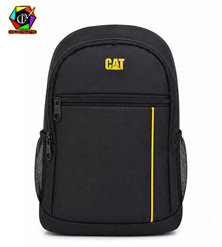 کوله پشتی CAT مشکی با خط زرد - کد 526