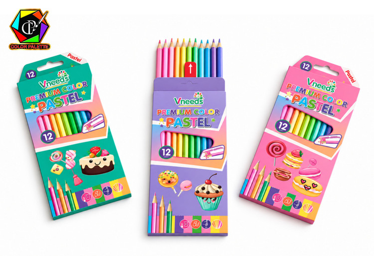 مدادرنگی پاستلی ۱۲ رنگ ونیدز مدل Premium Color Pastel 