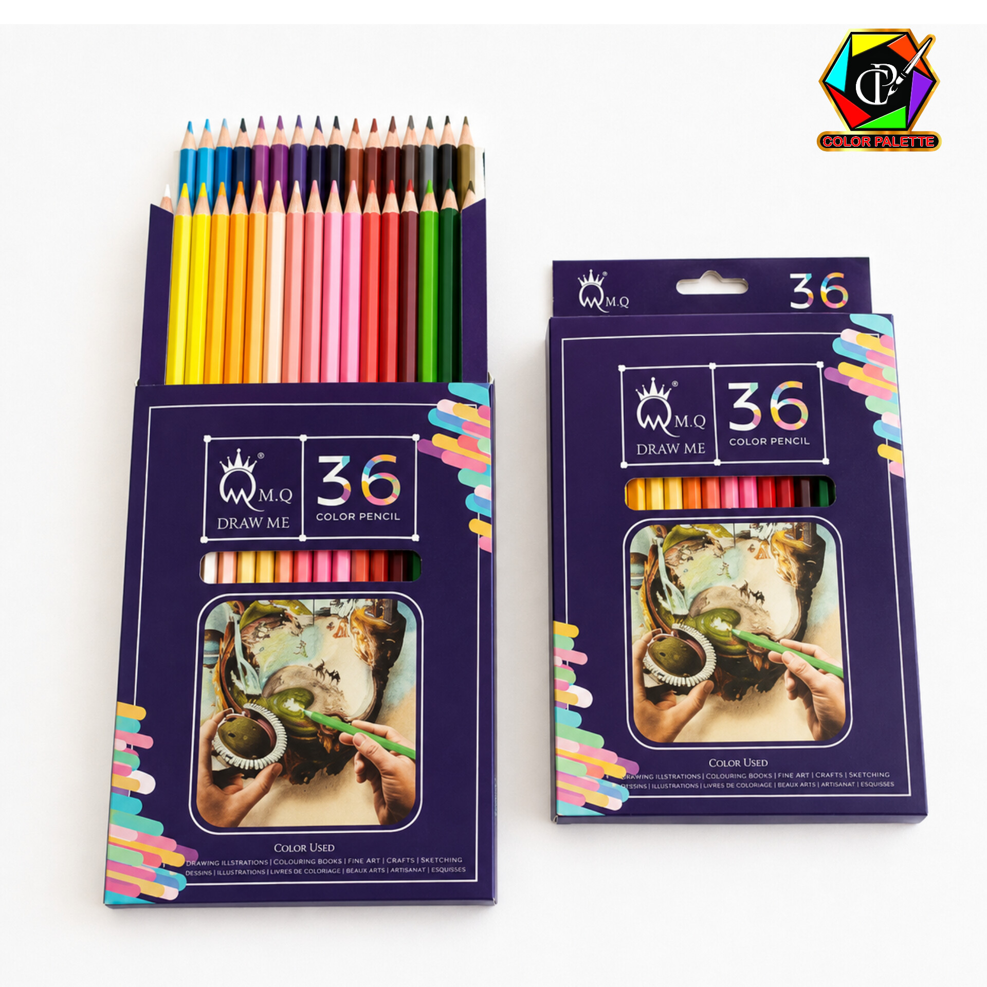 مدادرنگی ۳۶ رنگ حرفه‌ای ام‌کیو مدل DRAW ME